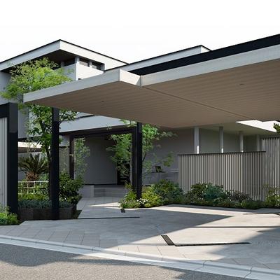 sample:高級感あふれるスタイリッシュなカーポートのあるエクステリア sample:高級感あふれるスタイリッシュなカーポートのあるエクステリア